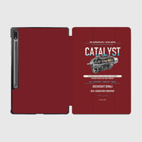 Thumbnail for CATALYST design on dark red samsung tablet tablet case