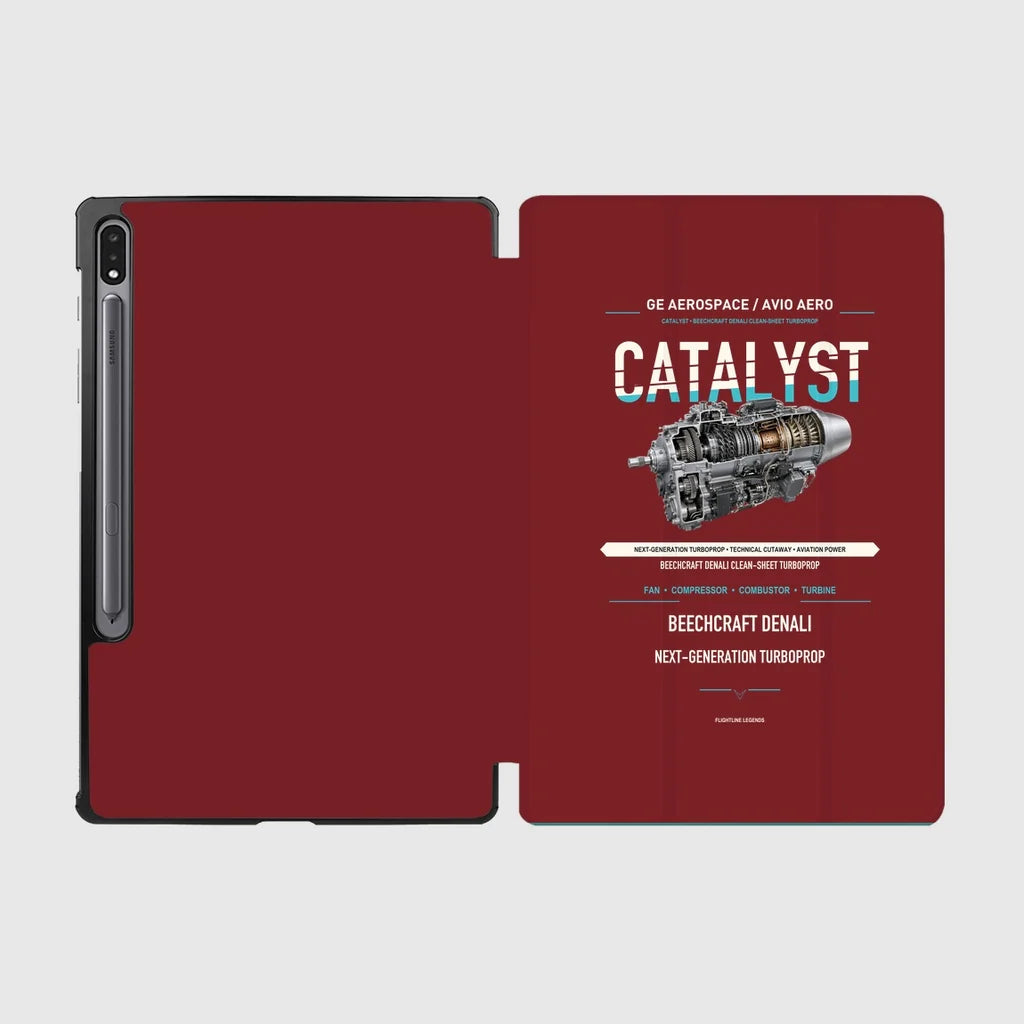 CATALYST design on dark red samsung tablet tablet case