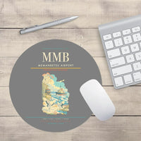 Thumbnail for Memanbetsu Airport (MMB) design on gray round mouse pad