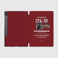 Thumbnail for CF6-50 design on dark red samsung tablet tablet case