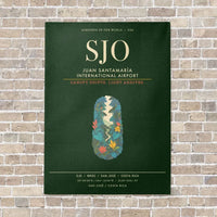 Thumbnail for Juan Santamaria International Airport SJO - Canvas Framed - Dark Green