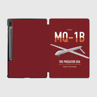 Thumbnail for MQ-1B Predator design on dark red samsung tablet tablet case