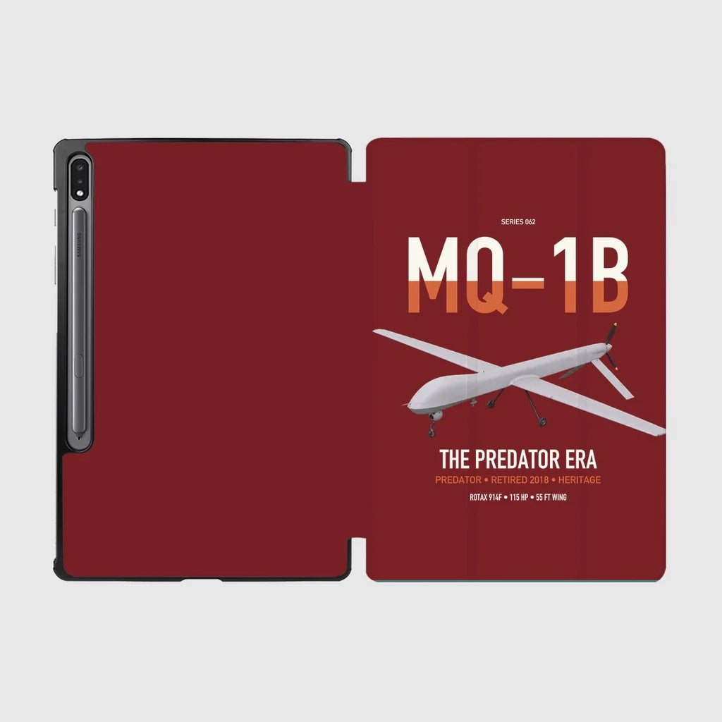 MQ-1B Predator design on dark red samsung tablet tablet case