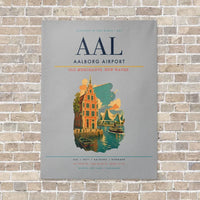 Thumbnail for Aalborg Airport AAL - Canvas No Frame - Light Gray