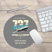 Thumbnail for Boeing 737-400 Classic design on gray round mouse pad