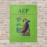 Thumbnail for Aeroparque Jorge Newbery AEP — Buenos Aires vertical canvas print - no frame - light green background