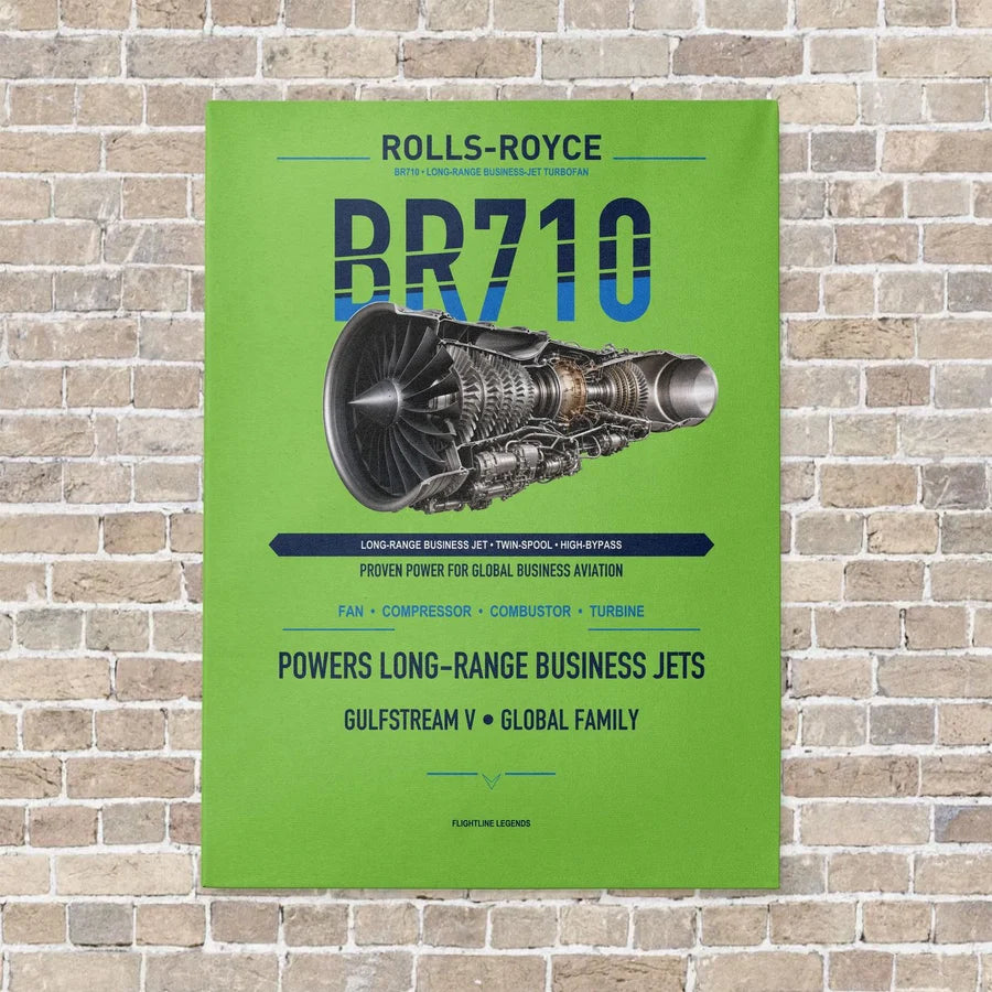 BR710 vertical canvas print - no frame - light green background