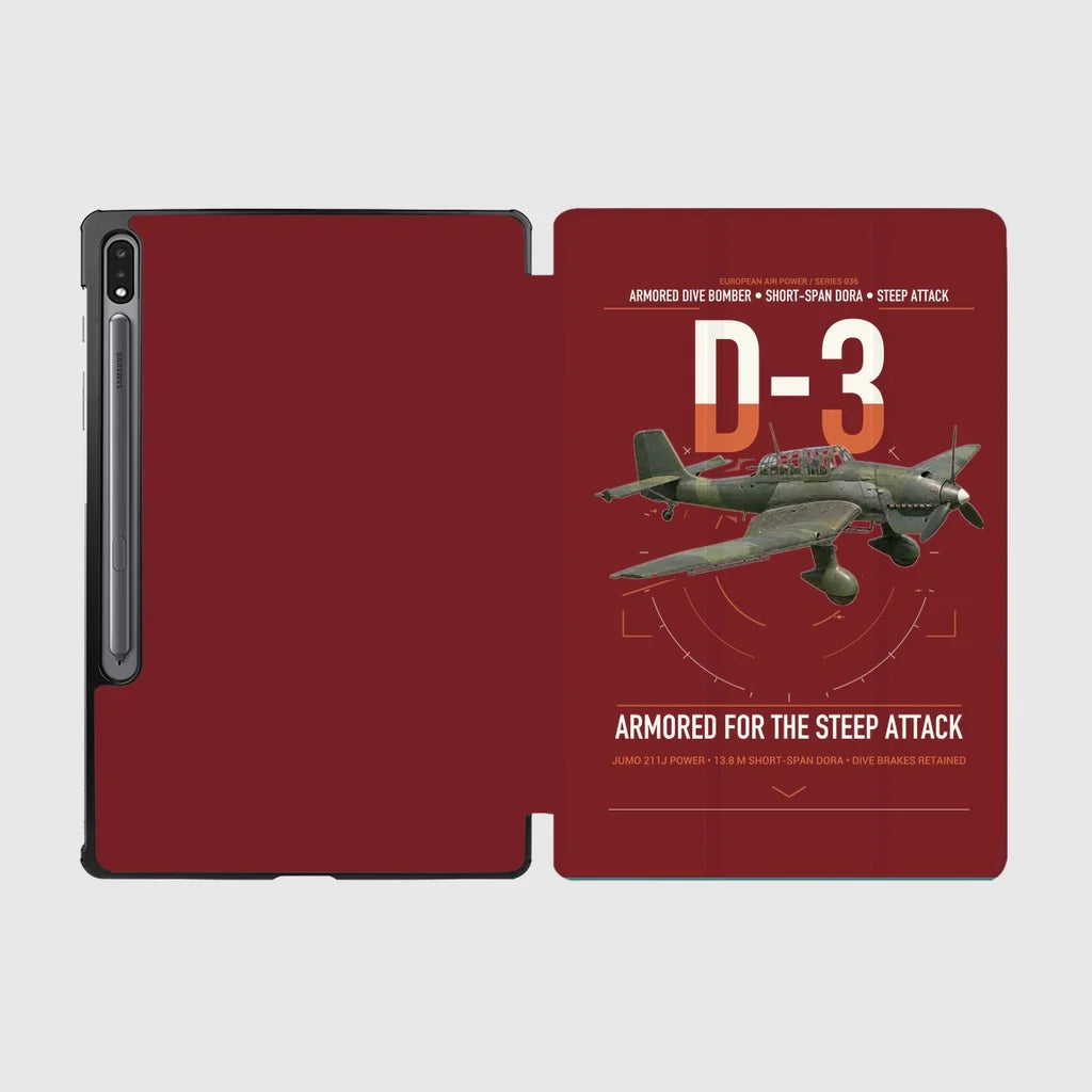 Junkers Ju 87D-3 design on dark red samsung tablet tablet case