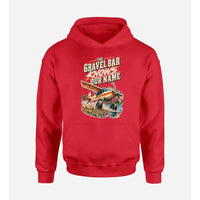 Thumbnail for SIGNAL 662 - The Gravel Bar Knows Our Name design on red hoodie single side