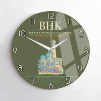 Thumbnail for Bukhara International Airport BHK Wall-Clock No-Frame - Green Army