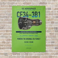 Thumbnail for CF34-3B1 vertical canvas print - no frame - light green background