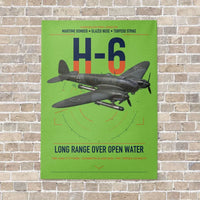 Thumbnail for Heinkel He 111H-6 vertical canvas print - no frame - light green background