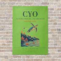 Thumbnail for Vilo Acuña Airport CYO — Cayo Largo del Sur vertical canvas print - no frame - light green background