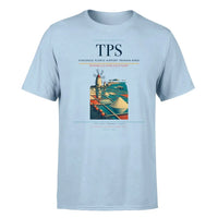 Thumbnail for Vincenzo Florio Airport Trapani-Birgi (TPS) T-Shirt single-side front print in Light Blue | vincenzo-florio-airport-trapani-birgi-tps-double-side-t-shirt