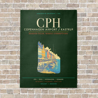 Thumbnail for Copenhagen Airport Kastrup CPH - Canvas Framed - Dark Green