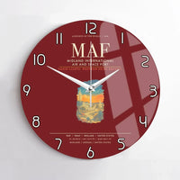 Thumbnail for Midland International Air and Space Port MAF Wall-Clock No-Frame - Dark Red