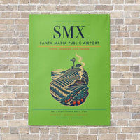 Thumbnail for Santa Maria Public Airport SMX vertical canvas print - no frame - light green background