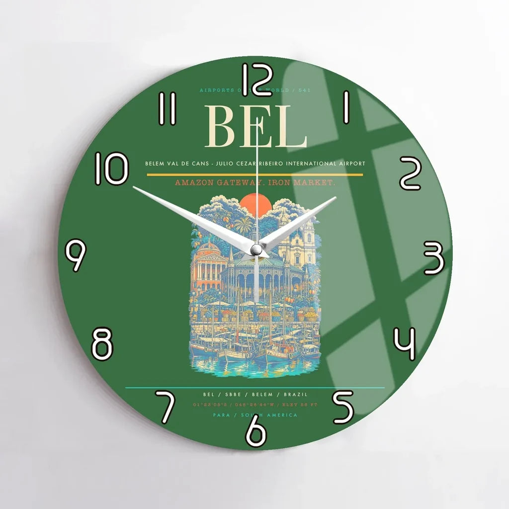 Belem Val de Cans - Julio Cezar Ribeiro International Airport BEL Wall-Clock No-Frame - Green