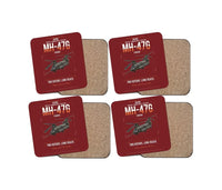 Thumbnail for Boeing MH-47G Chinook design on dark red 4 pieces set coaster