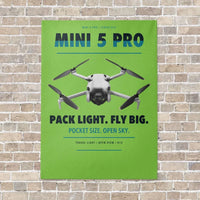 Thumbnail for DJI Mini 5 Pro vertical canvas print - no frame - light green background