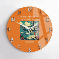 Thumbnail for VINTAGE G4154 - The Island Postbag - Designed Wall Clocks design on orange no-frame