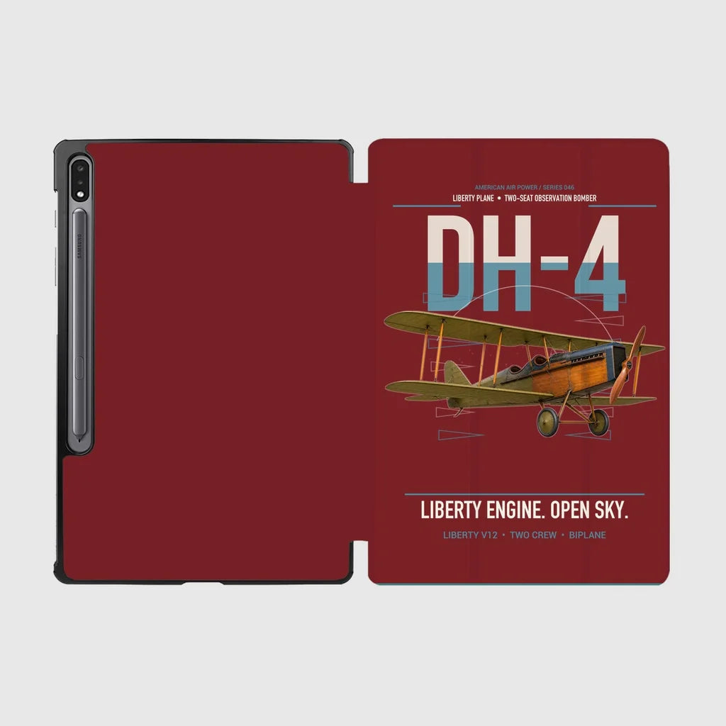 Airco DH-4 Liberty Plane design on dark red samsung tablet tablet case