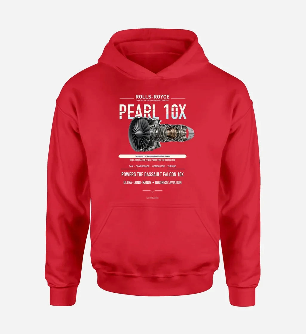 PEARL 10X design on red hoodie single side