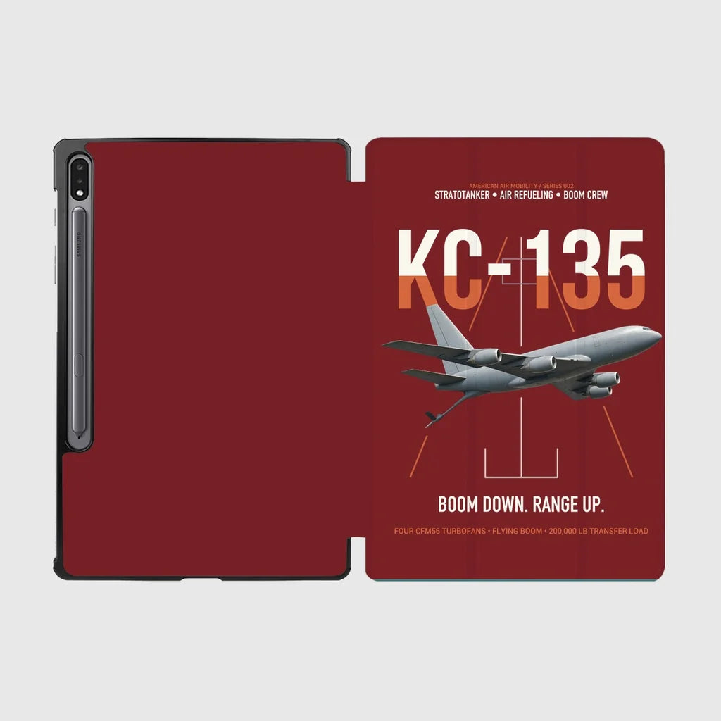 KC-135 STRATOTANKER design on dark red samsung tablet tablet case