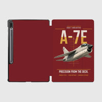 Thumbnail for A-7E Corsair II design on dark red samsung tablet tablet case