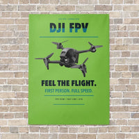 Thumbnail for DJI FPV vertical canvas print - no frame - light green background
