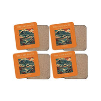 Thumbnail for The Cape Route - Designed Coasters design on orange 4-pieces-set