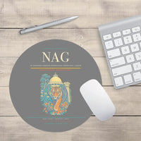 Thumbnail for Dr. Babasaheb Ambedkar International Airport (NAG) design on gray round mouse pad