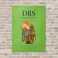 Thumbnail for Dresden Airport DRS vertical canvas print - no frame - light green background