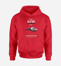 Thumbnail for Airbus H125 design on red double-side hoodie, single-side print