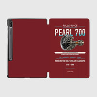 Thumbnail for PEARL 700 design on dark red samsung tablet tablet case