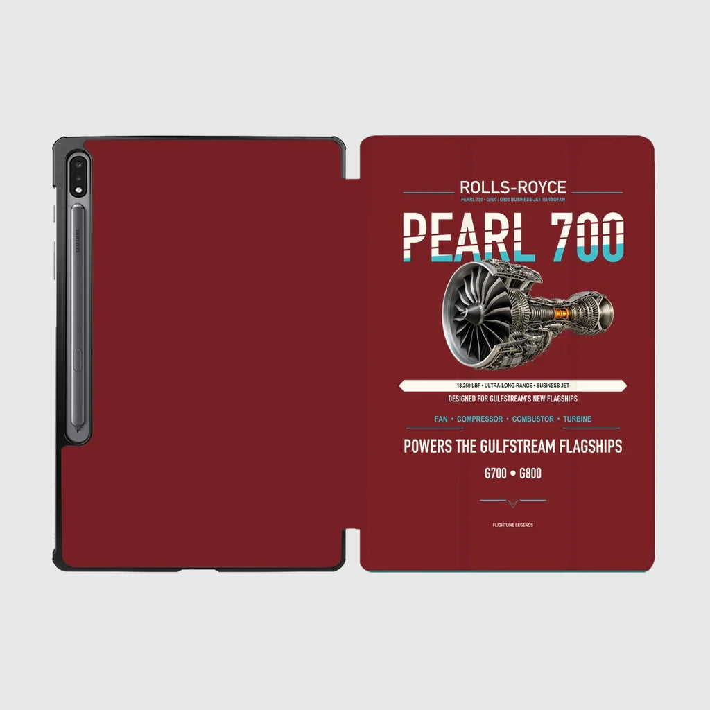 PEARL 700 design on dark red samsung tablet tablet case