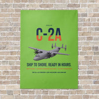 Thumbnail for C-2A Greyhound vertical canvas print - no frame - light green background