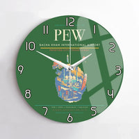 Thumbnail for Bacha Khan International Airport PEW Wall-Clock No-Frame - Green
