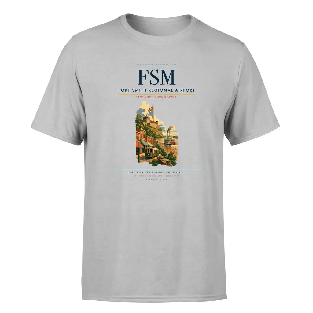 Fort Smith Airport (FSM) Premium T-Shirt Light Gray