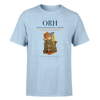 Thumbnail for Worcester Regional Airport (ORH) T-Shirt single-side front print in Light Blue | worcester-regional-airport-orh-double-side-t-shirt