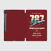 Thumbnail for Boeing 787-9 Dreamliner design on dark red samsung tablet tablet case