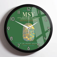 Thumbnail for Louis Armstrong New Orleans International Airport MSY Wall-Clock Framed - Green