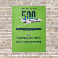 Thumbnail for Cessna Citation 500 - Citation I vertical canvas print - no frame - light green background