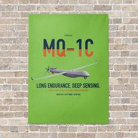 Thumbnail for MQ-1C Gray Eagle ER vertical canvas print - no frame - light green background