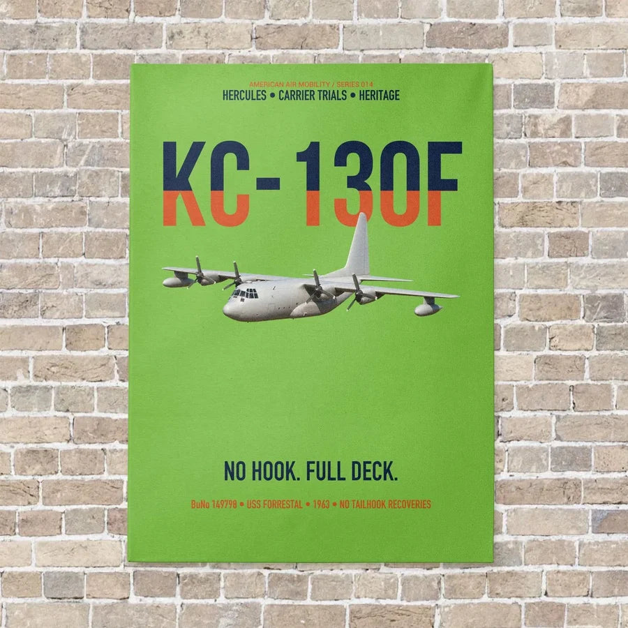 KC-130F BuNo 149798 vertical canvas print - no frame - light green background