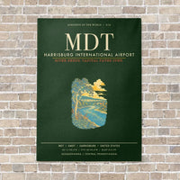 Thumbnail for Harrisburg International Airport MDT - Canvas Framed - Dark Green