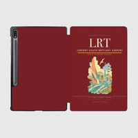 Thumbnail for Lorient South Brittany Airport (LRT) design on dark red samsung tablet tablet case