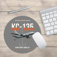 Thumbnail for KC-135 STRATOTANKER design on gray round mouse pad
