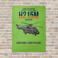 Thumbnail for Airbus H215M vertical canvas print - no frame - light green background