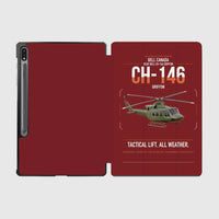 Thumbnail for Bell Canada CH-146 Griffon design on dark red samsung tablet tablet case